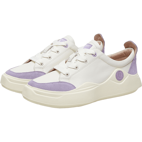 Hush Puppies Leisure Sneakers White with Purple (Women)