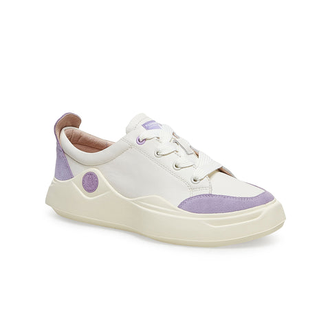 Hush Puppies Leisure Sneakers White with Purple (Women)