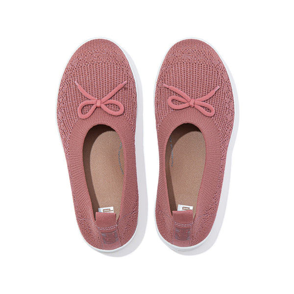 FITFLOP UBERKNIT SLIP-ON BALLERINA WITH BOW